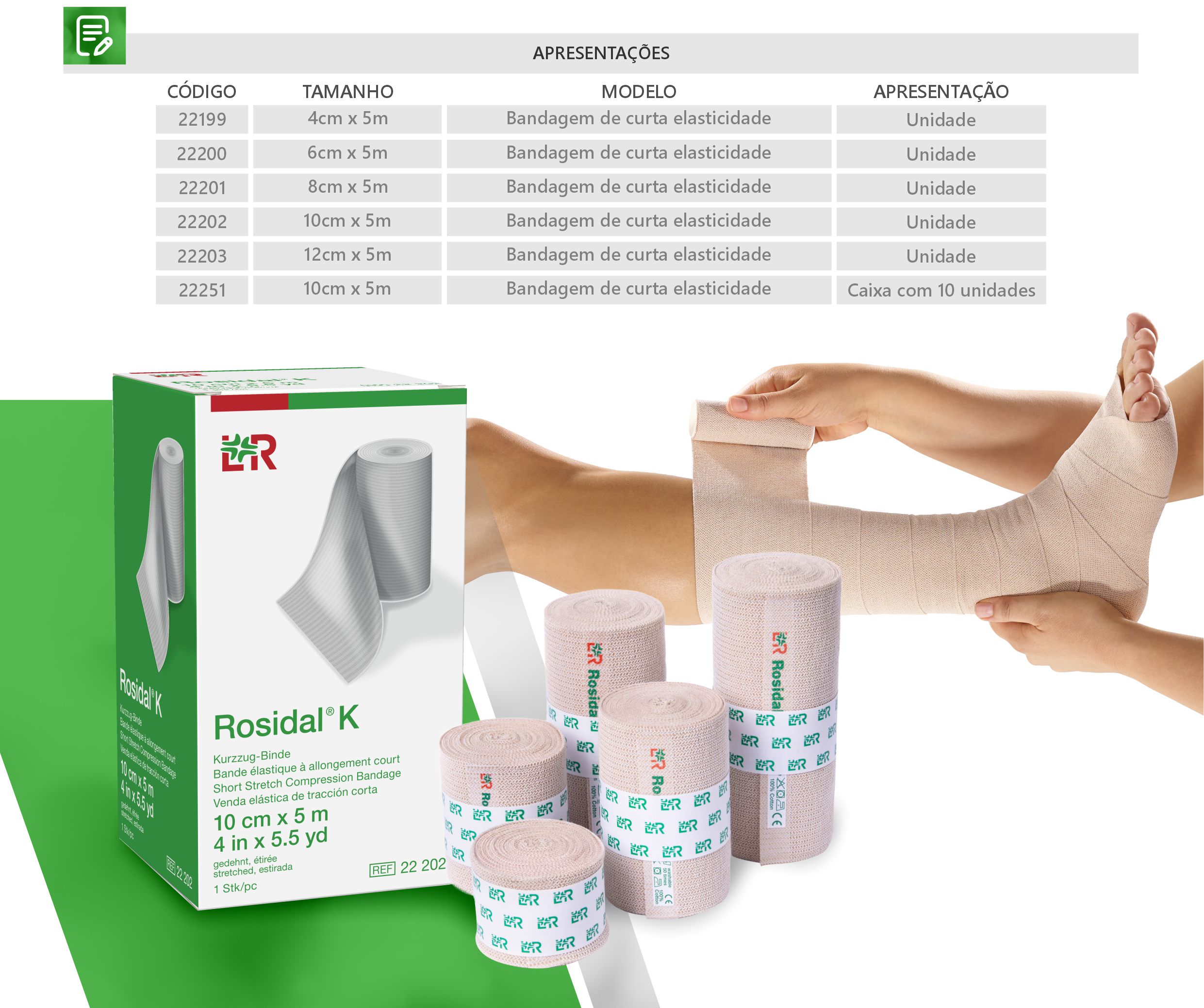 Medidas para Rosidal&reg; K